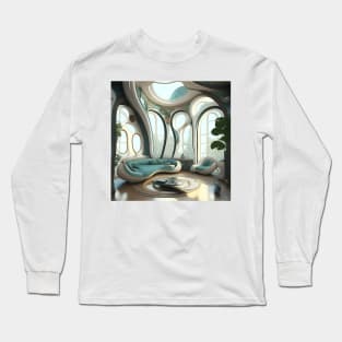 [AI Art] My future living room, Art Nouveau Style Long Sleeve T-Shirt